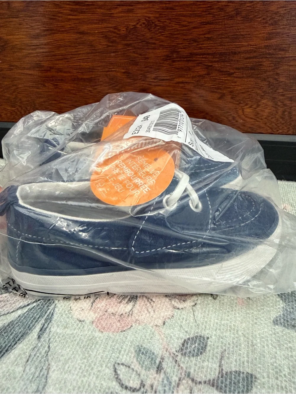 Gymboree Navy Toddler Boat Shoes with White Laces